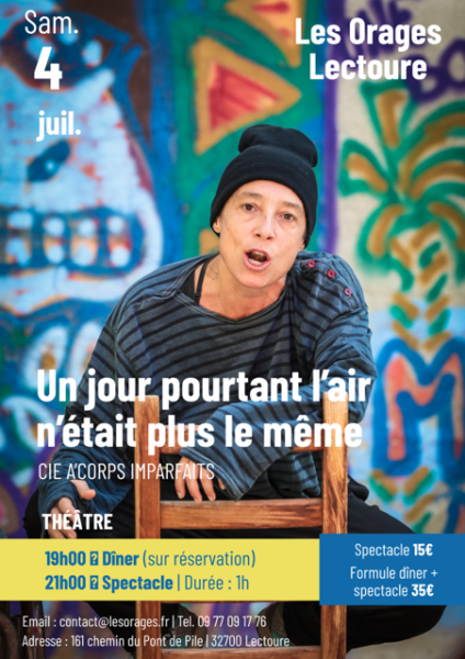 affiche spectacle Les orages Lectoure